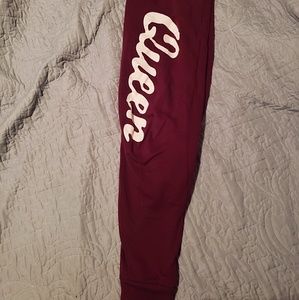 Maroon sweat pants